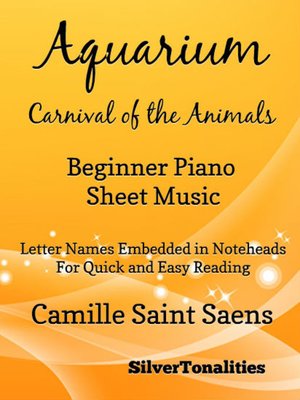 cover image of Aquarium Carnival of the Animals Beginner Piano Sheet Music